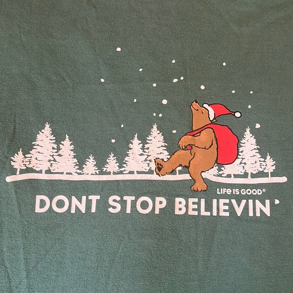 LIFE IS GOOD Size XXL Longsleeve Crusher "Dont Stop Believin'" 100% Cotton NEW - Picture 7 of 12